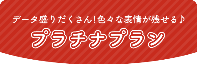 データ盛りだくさん！いろいろな表情が残せる♪プラチナプラン