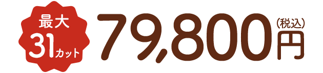 最大31カット税込79,800円