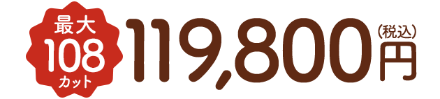 最大108カット税込119,800円