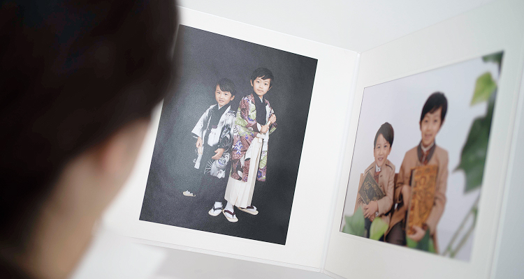 七五三写真の定番|スタジオマリオの「台紙」アルバム