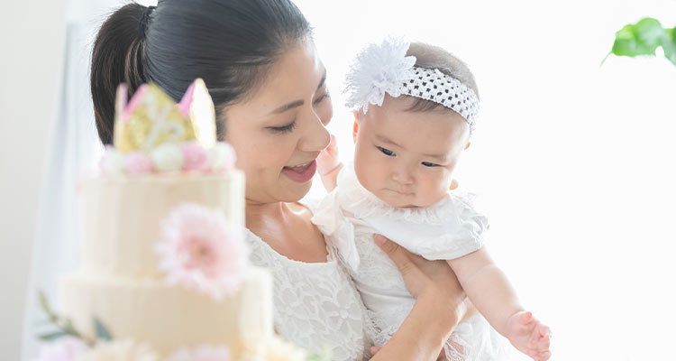 ハーフバースデーにケーキを！お祝いで映える写真を残そう